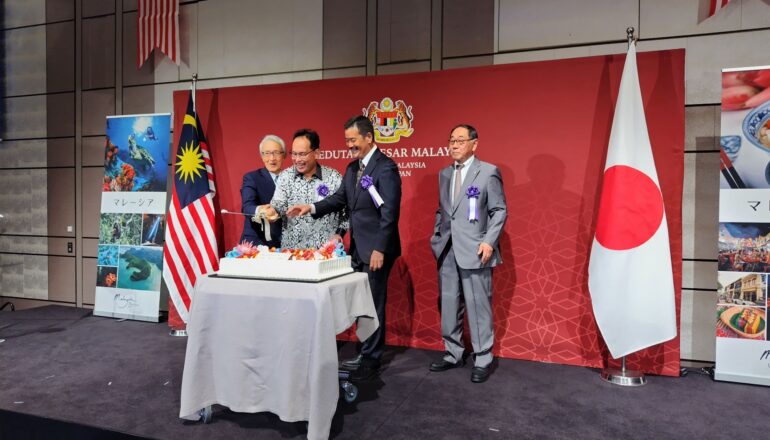 Reception hall at the Malaysia National Day celebration in Tokyo